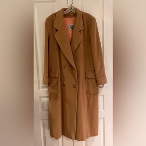 Women's camel colored Double-Breasted Coat